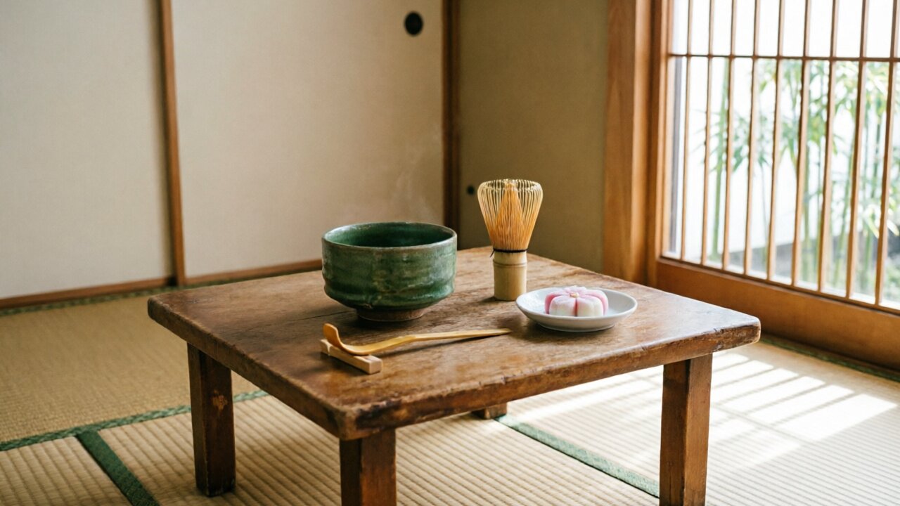 Tea ceremony setup