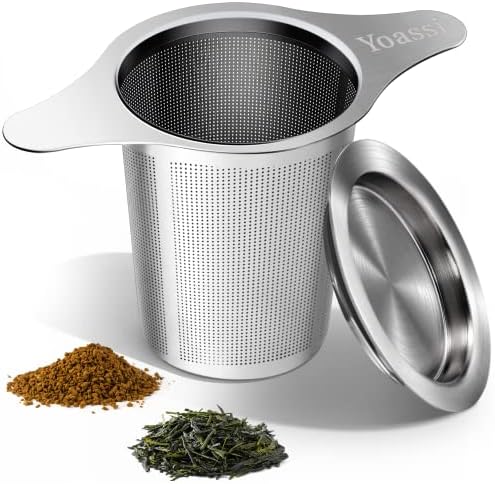 Yoassi Extra Fine 18/8 Stainless Steel Tea Infuser Basket with Double Handles