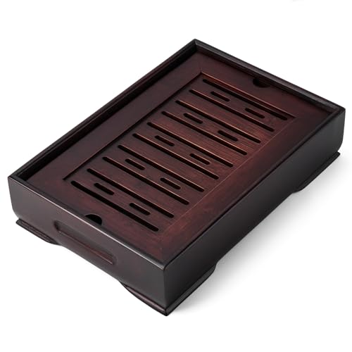 Lyty Mini Bamboo Chinese Tea Tray 11x7 with Reservoir