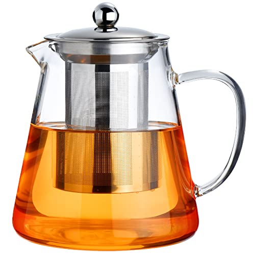 PARACITY Glass Teapot Stovetop 18.6oz Borosilicate