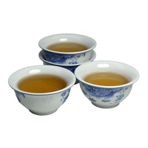Liang baobao White Porcelain Mini Gongfu Cups Set of 4 (2oz)