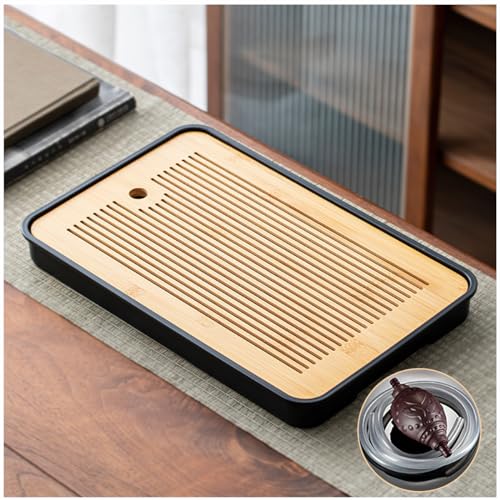 14 Inch Chinese Gongfu Bamboo Tea Tray with Water Storage