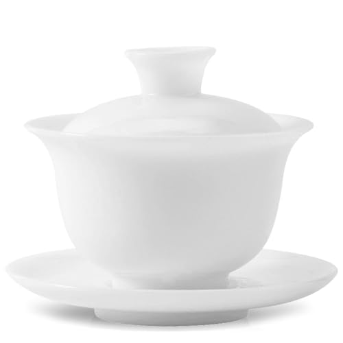Fashion & Lifestyle Porcelain Gaiwan 150ml White Glazed