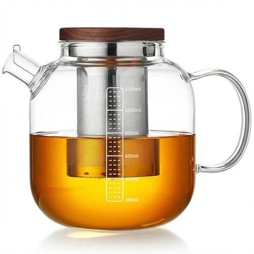 MESNEY 40oz Glass Teapot with Removable Infuser
