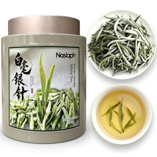 NASLAPH Silver Needle White Tea, Yunnan Bai Hao Yin Zhen 3.53oz — cold brew friendly